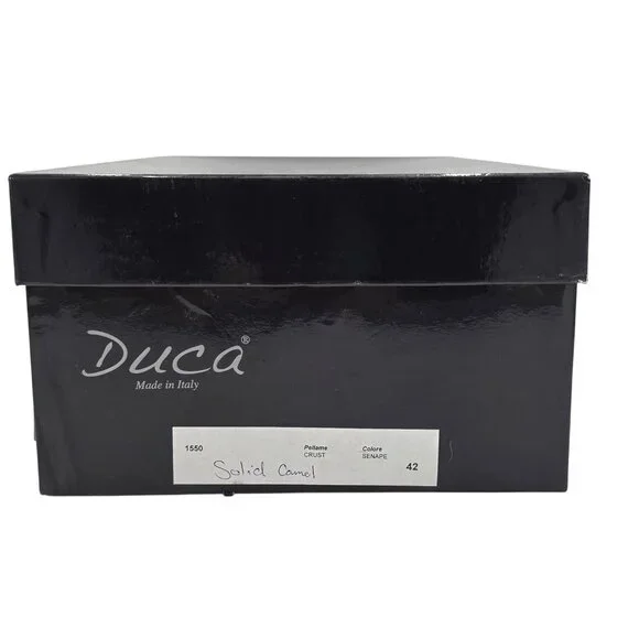 NEW Duca Italy Mens size 9 Burnished Brown Leather Plain-toe Derby Oxfords 42EU - Picture 4 of 14